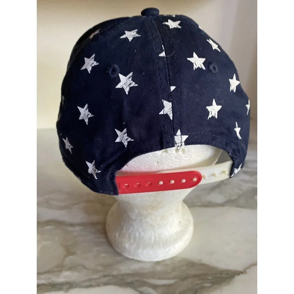 The Children's Place Snapback Hat Navy Gray American Flag Stars Stripes L/XL‎ 8+